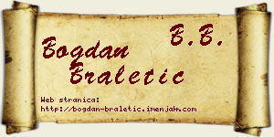 Bogdan Braletić vizit kartica